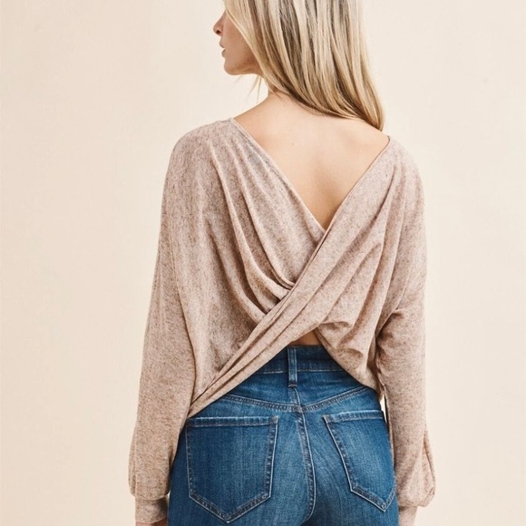 Dynamite Twisted Back Sweater - Picture 3 of 5